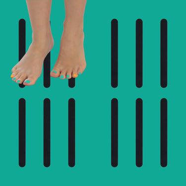 Black strips of anti slip grips for slippery floors